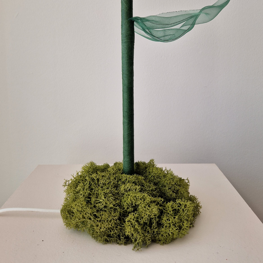 Skrivebordslampe i silke